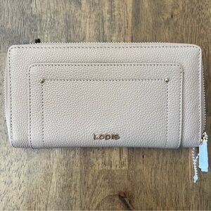 Lodis Cream Textured Leather Wallet